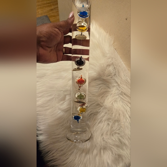 Galileo Thermometer Science Liquid Glass Guage Gadget - Picture 10 of 12